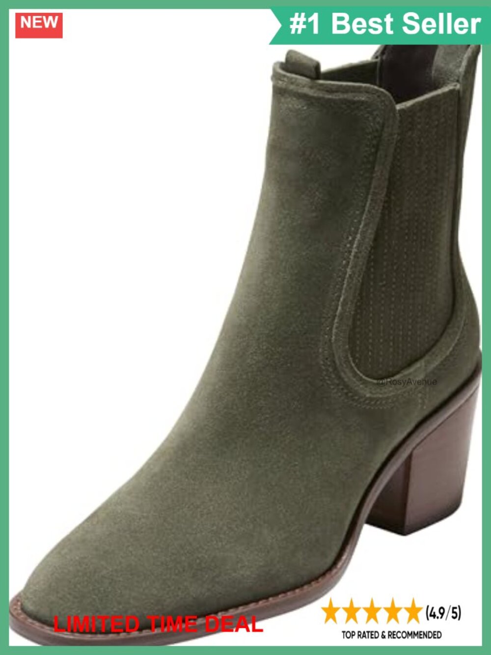 Janelle Chelsea Ankle Bootie Suede Flat Round Toe Fall Casual Boots